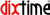 Logo de reloj de pared con inscripción Dixtime