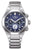 Reloj de hombre cronógrafo con esfera azul y correa de titanio.