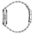 Pulsera de reloj para hombre de metal plateado con cierre y eslabones