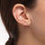 Pendiente de oreja con forma de luna con brillantes en la oreja