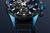 Reloj de pulsera para hombre con esfera azul oscuro y diseño cronógrafo, 20 ATM