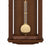 Péndulo de reloj de pared con varillas doradas y esfera beige en caja de madera