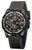 Cronógrafo para hombre: reloj negro con esfera y correa de cuero