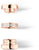 Abalorios de acero inoxidable en tono oro rosa con circonitas y grabado "HOPE"
