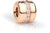 Abalorios de acero inoxidable en tono oro rosa con múltiples circonitas en el anillo