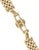 Pulsera de metal en tono dorado con eslabones y cierre