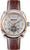 Reloj de hombre Ingersoll con correa de cuero marrón, caja plateada y esfera gris, automático