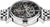 Reloj de hombre de acero inoxidable con esfera negra y movimiento automático visible