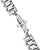 Pulsera de acero inoxidable plateado con eslabones y cierre en el reloj de pulsera para hombre