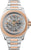 Pulsera de acero inoxidable para hombre con esfera esqueleto plateada y detalles en oro rosa