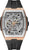 Reloj deportivo para hombre con esfera abierta, caja en tono oro rosa y correa de caucho negra.