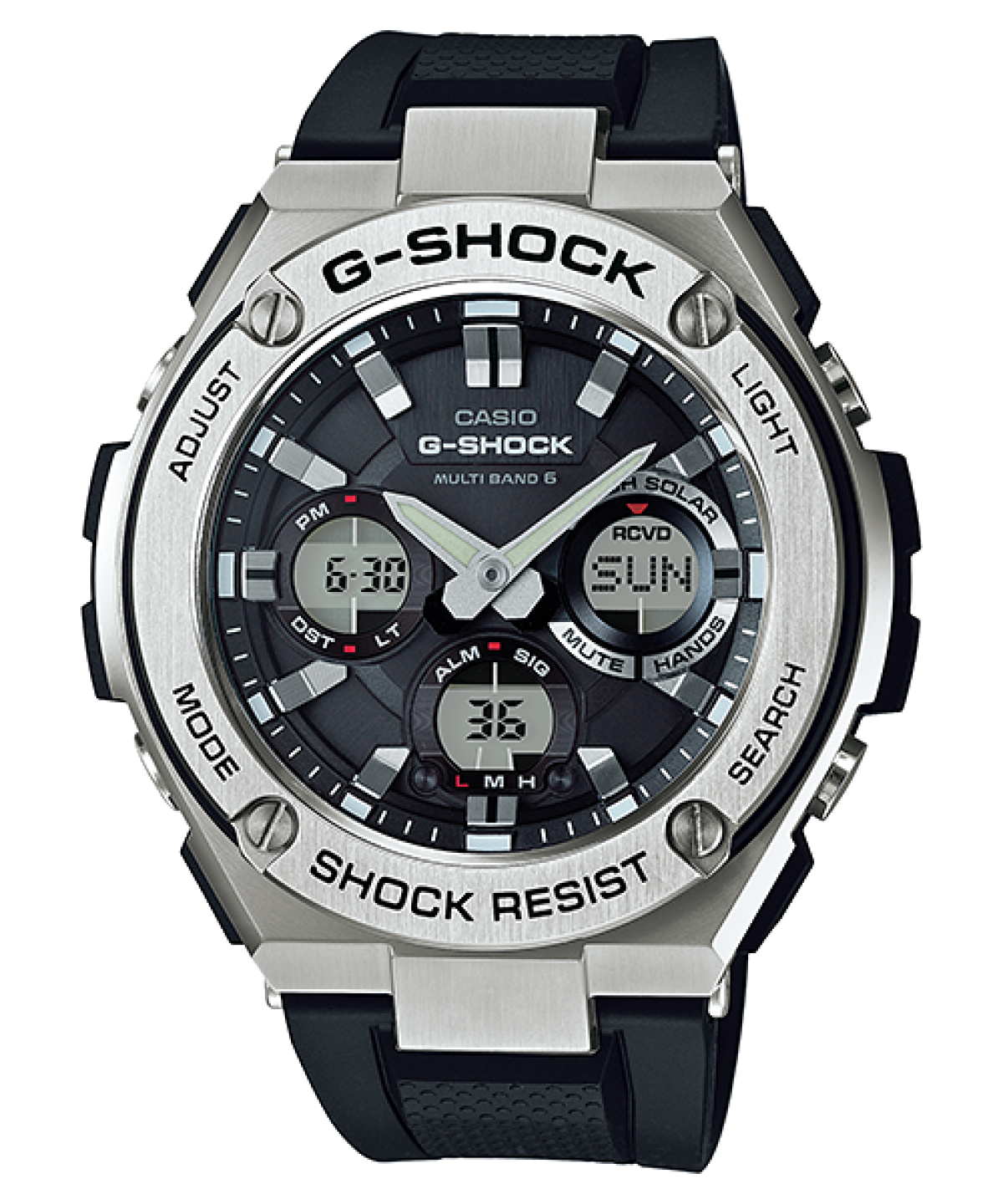 Casio G-Shock GST-W110-1AER Herrenuhr • Tough Solar & Multiband 6 • Analog-Digital