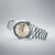 Seiko 5 Sports Reloj para hombre con correa de acero inoxidable, esfera beige y visualización de fecha LUN 6