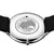 Fondo de reloj Bering Ultra Slim con grabado en tapa redonda de acero inoxidable y correa negra