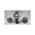 Set de tres relojes de pulsera para hombre con cronógrafo: negro, azul y dorado.