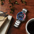 Reloj de hombre con esfera azul, bisel Pepsi y pulsera ancha de acero inoxidable