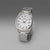 Reloj de pulsera SEIKO para hombre, correa redonda de acero inoxidable plateado, esfera blanca con ventana de fecha