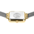 Fondo de caja de reloj para mujer con grabado, asas chapadas en oro, pulsera Milanesa