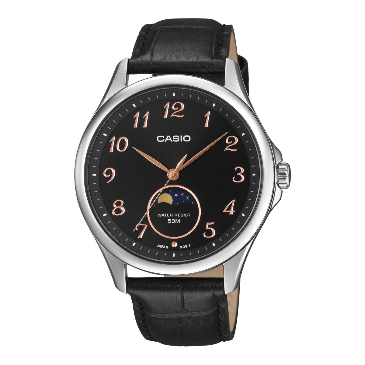 Casio Timeless MTP-M110L-1AVER Herrenuhr • Mondphasenindikator • Mineralglas