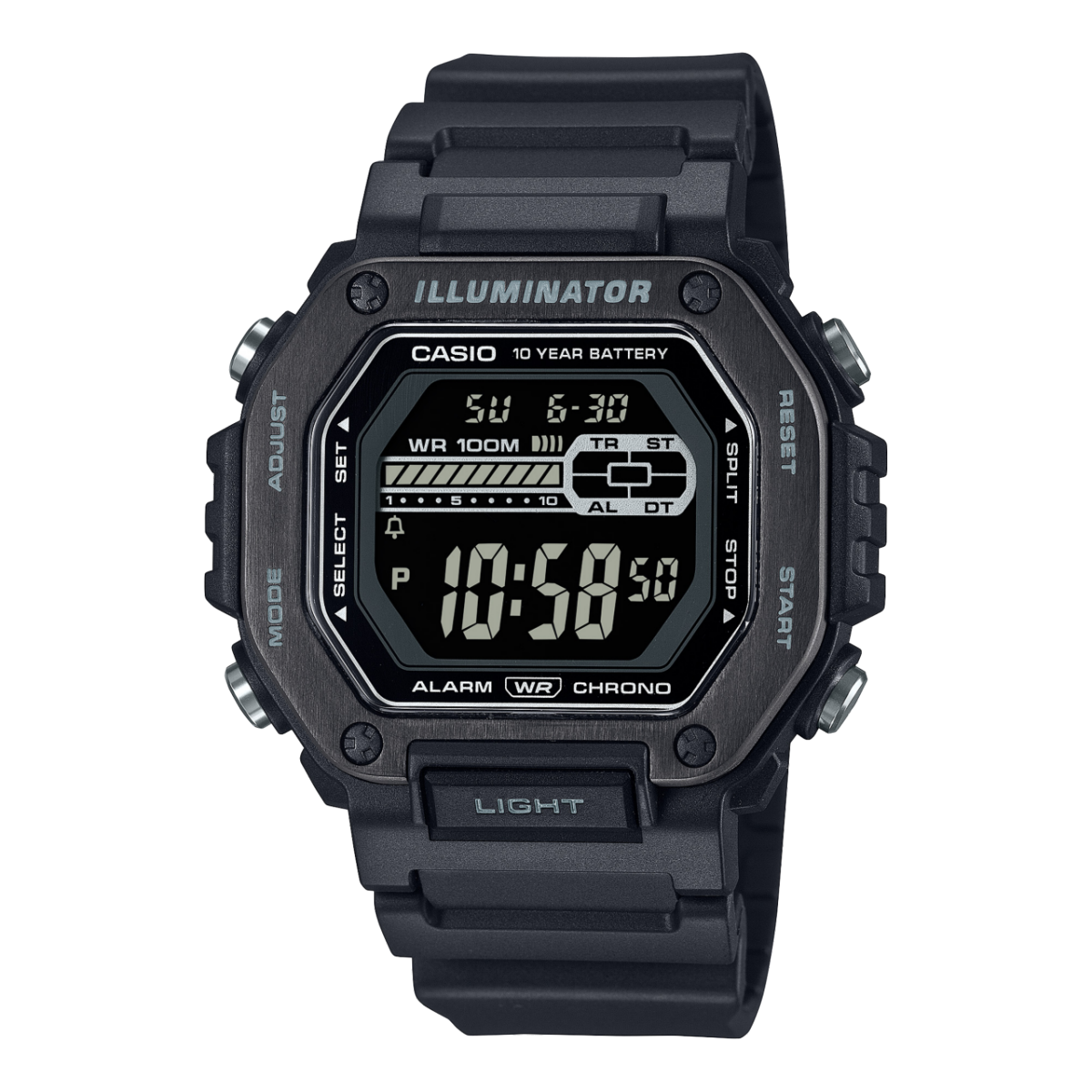 Casio Timeless MWD-110HB-1BVEF Herrenuhr • 10 Bar Wasserdicht • Digitales Quarzwerk