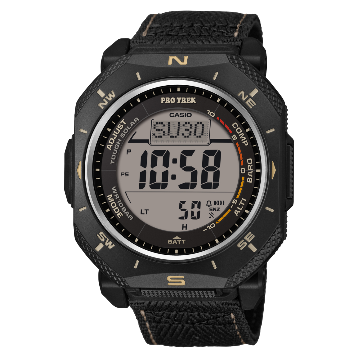 Casio Pro Trek PRG-69B-1ER PRG-69 Series Armbanduhr Schwarz • Solarbetrieb • Dreifachsensor