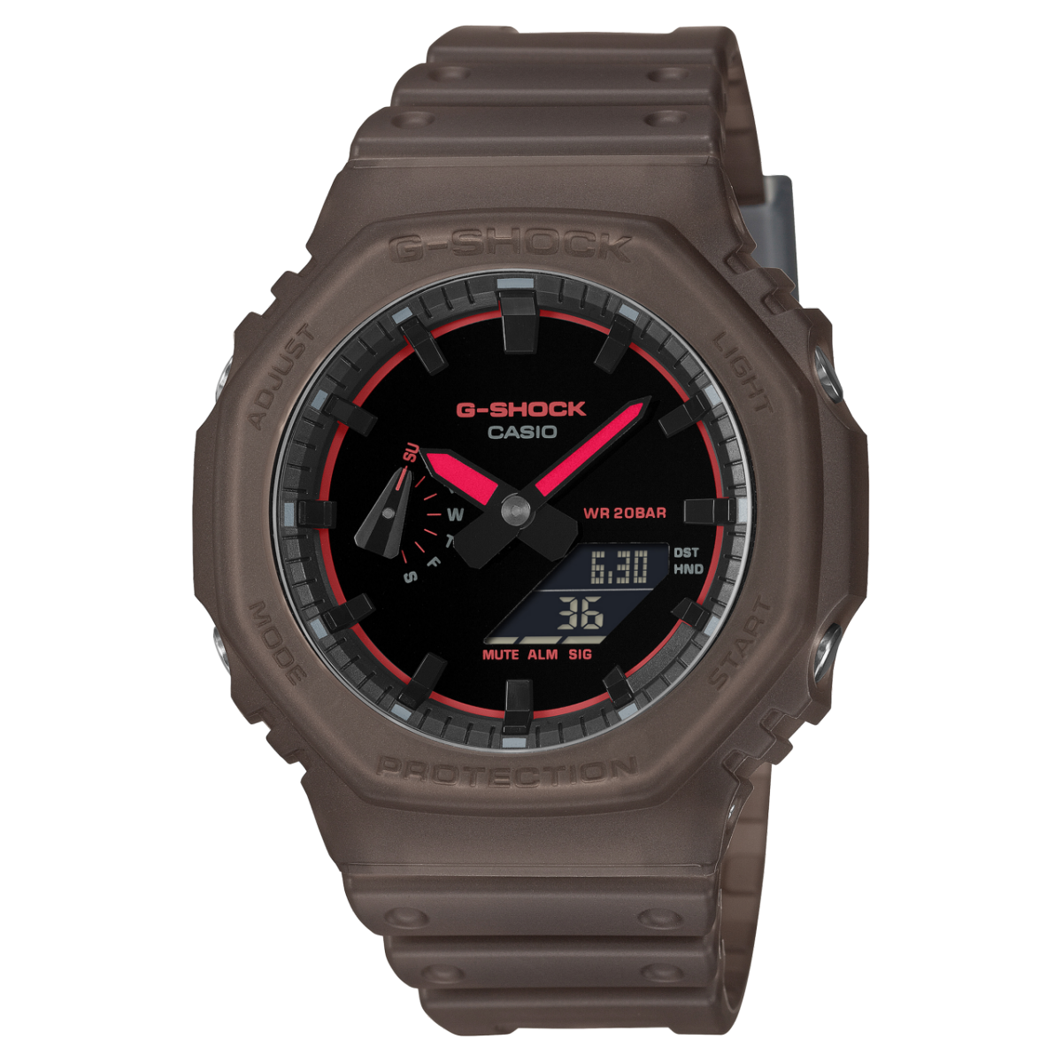 Casio G-Shock GA-2100K-5AER Herrenuhr • Carbon Core Guard • Analog-Digital