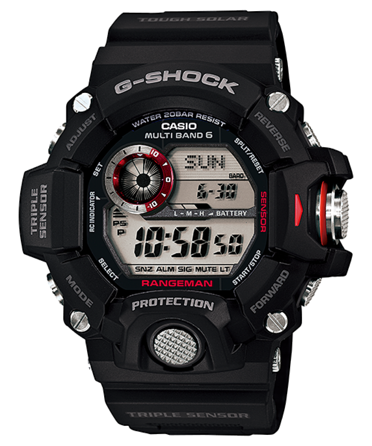 Casio G-Shock Rangeman GW-9400-1ER Herrenuhr • Triple Sensor • Solar-Funkuhr