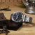 Seiko 5 Sports Reloj para hombre con esfera negra y correa de metal, fecha