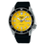 Reloj automático Seiko 5 Sports: esfera amarilla, bisel negro con marcadores, correa