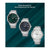 Tres relojes de pulsera Seiko para hombre con correa de metal y esfera en verde, azul, blanco