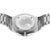 Pulsera de hombre con fondo de caja de mapa del mundo, correa de acero inoxidable plateado