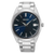 Reloj de hombre SEIKO con correa de acero inoxidable plateado y esfera azul