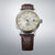 Seiko Presage reloj de hombre con esfera beige, correa de cuero marrón, ventana de fecha