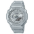 Casio G-Shock GA-2100 Herrenuhr silbermetallic, analoges Zifferblatt mit Digitalanzeige