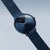 Reloj Bering Ultra-Slim con esfera azul, caja delgada y correa milanesa azul