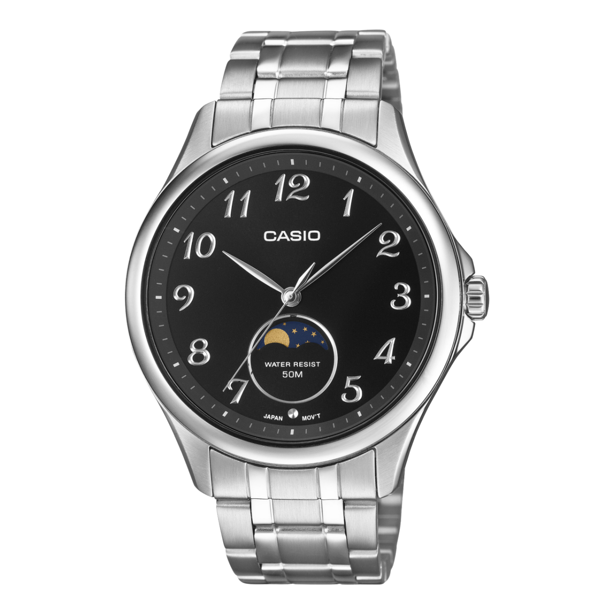 Casio Timeless MTP-M110D-1AVER Herrenuhr • Mondphasen-Anzeige • Mineralglas
