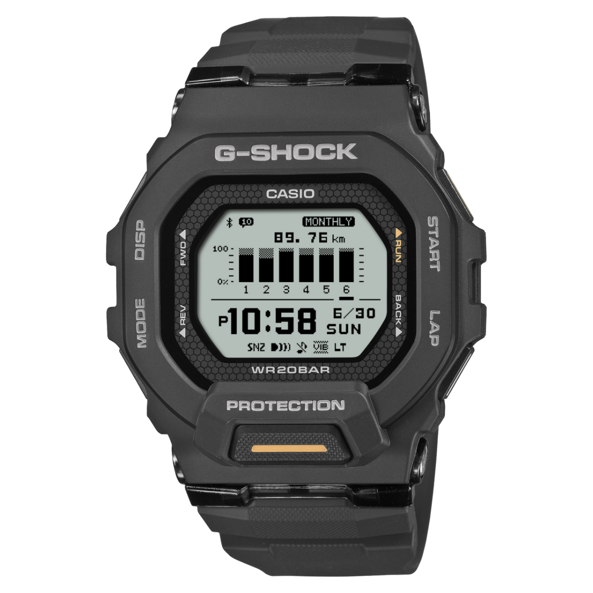 Casio GBD-200-1A1ER G-Shock G-Squad Herren • MIP-LCD Display • Bluetooth Distanz-Tracking