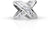 Charm Bering Jewelry de acero inoxidable Infinito con circonitas brillantes