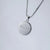 Collar con colgante redondo de plata, grabado "STAR TREK" en cadena