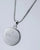 Collar de plata con colgante redondo, grabado "STAR TREK" y cadena de eslabones