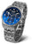 Reloj de mujer con esfera azul y brazalete de acero inoxidable, diseño deportivo