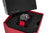Reloj Vostok Europe para hombre en caja de reloj roja, interior de caja negra, esfera redonda, correa de cuero