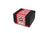 Caja de reloj con cubierta negra y diseño rojo, inscripción Vostok Europe