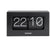 Reloj de mesa moderno con pantalla LED, carcasa de metal negro, números 22 y 10