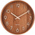Reloj de pared redondo de madera con números analógicos, dos manecillas y escritura Karlsson