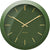 Reloj de pared con esfera verde oscuro, manecillas e índices dorados, KARLSSON