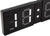 Reloj de pared digital con frontal abatible abierto, números LED y AM/PM