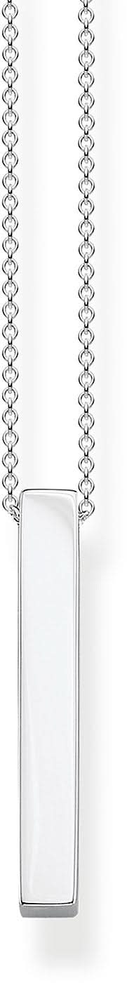 Collar de plata de ley 925 con colgante de cubo y cadena de eslabones
