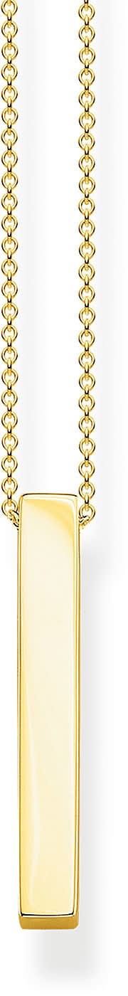 Collar con colgante de cubo de oro chapado en oro amarillo, cadena larga