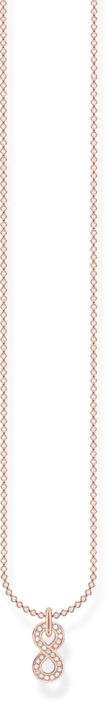 Collar chapado en oro rosa con colgante de infinito